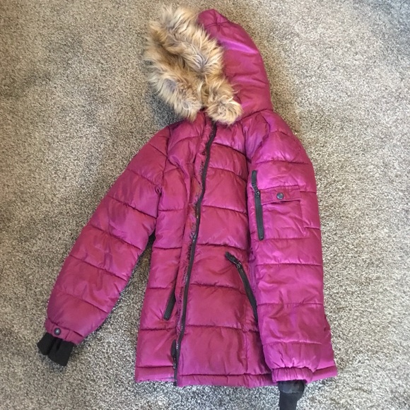Justice Winter Jacket, Medium, Magenta - Picture 4 of 5